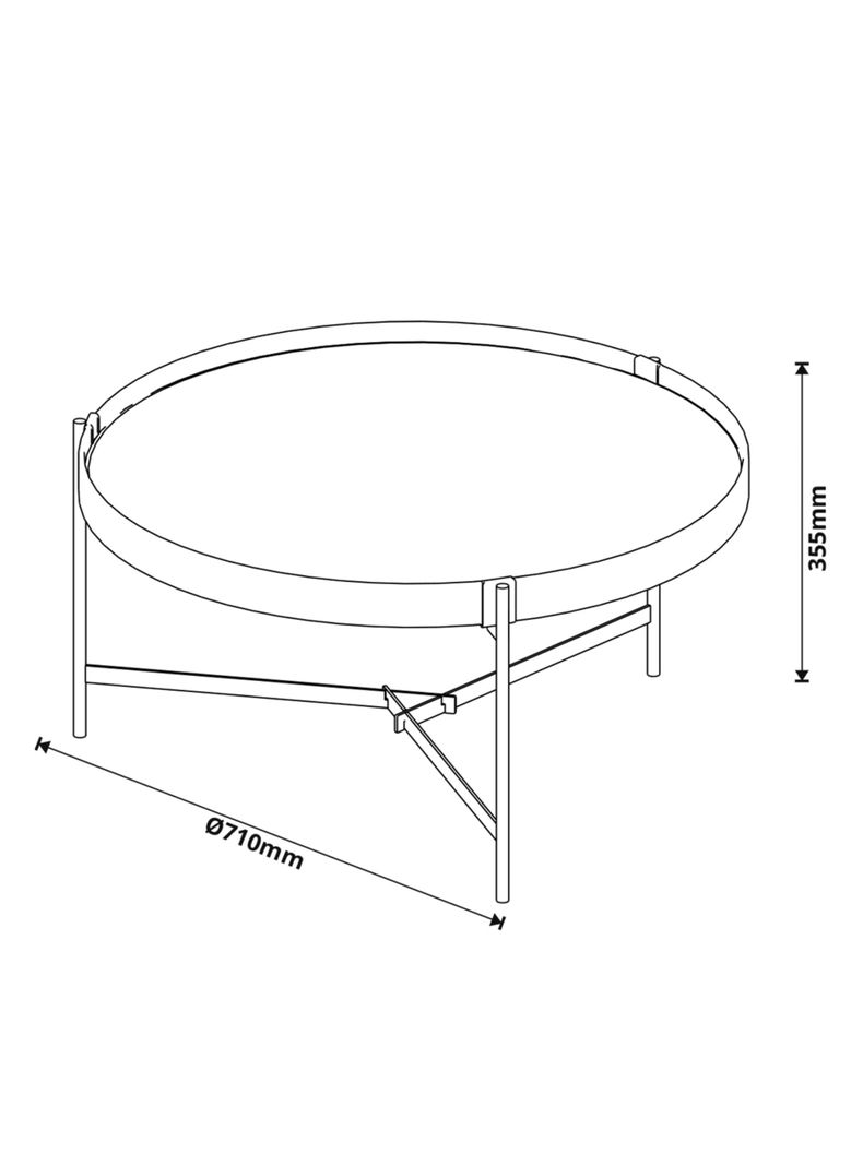 Mesa Centro Aqua Espejo Redondo 71 cm-1