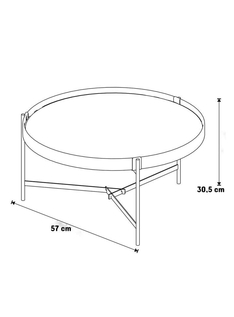 Mesa Centro Aqua Espejo Redonda 57 cm-1