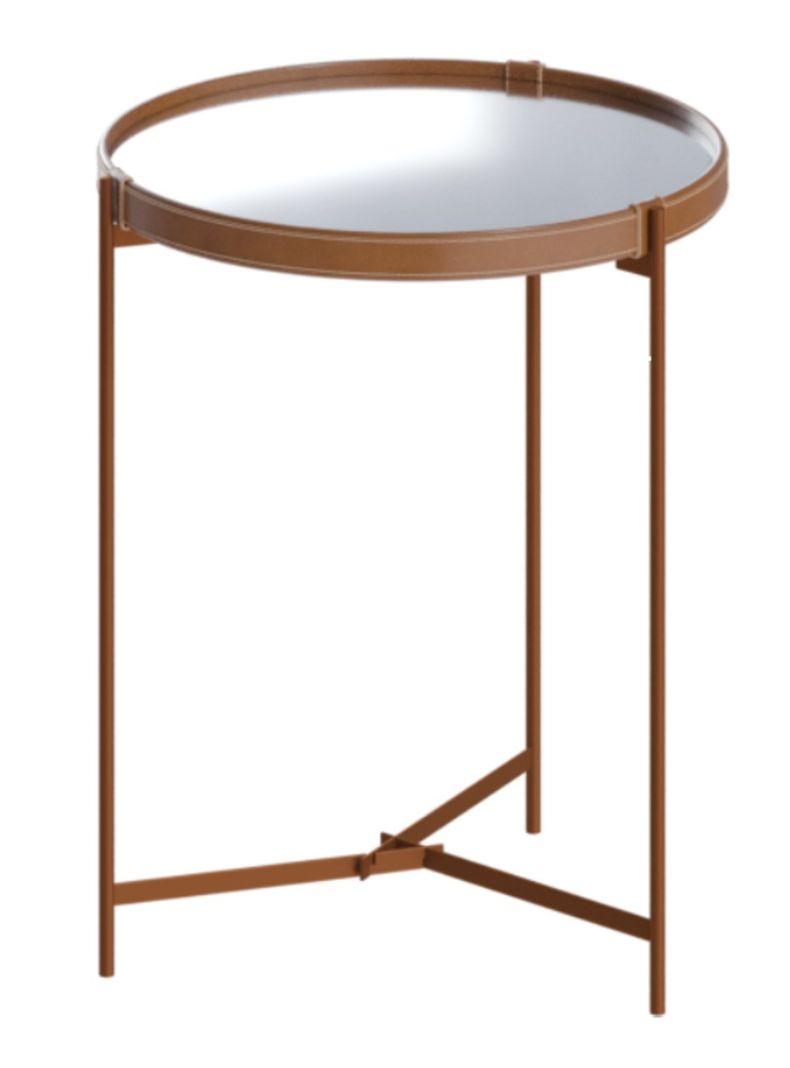 Mesa Lateral Aqua Espejo Redonda 57 cm-0