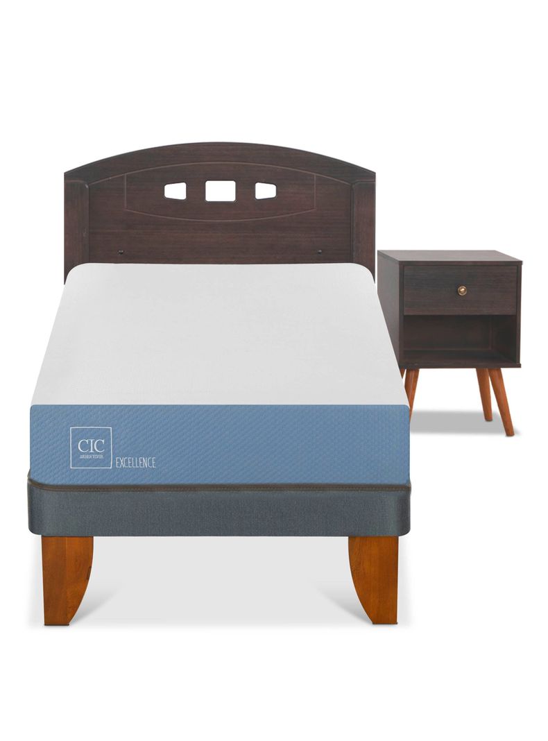 Cama Europea Excellence 1 Plaza Set Gales Gris-2