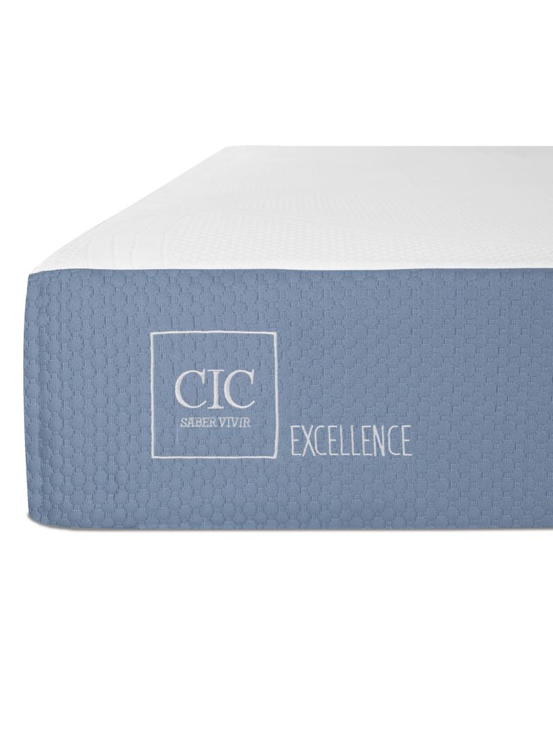 Cama Europea Excellence 1.5 Plazas Respaldo Dublin Gris-5