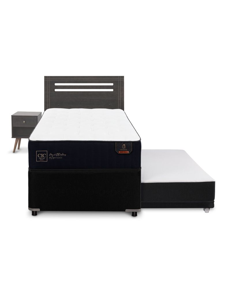 Diván Premium 1.5 Plazas + Set Munich Gris-2