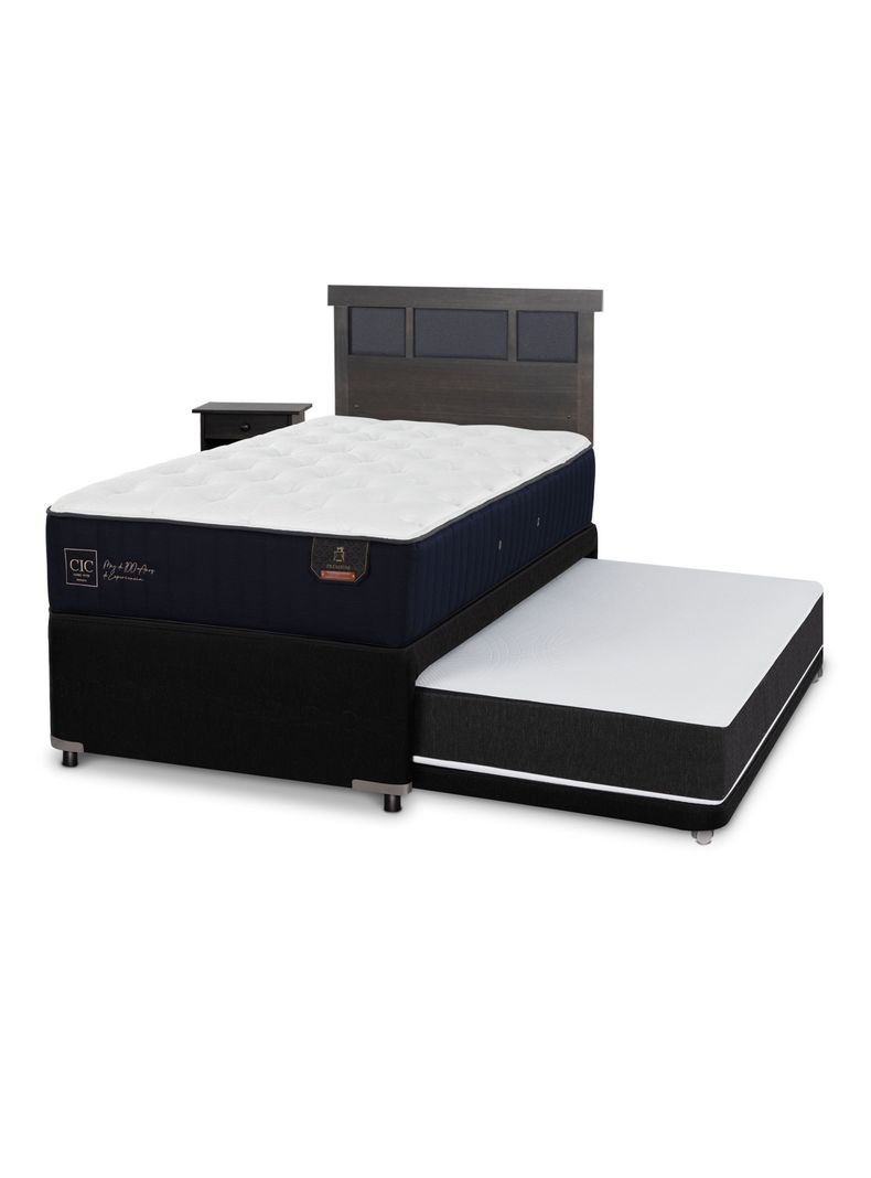 Diván Premium 1.5 Plazas + Set Dublin Gris
