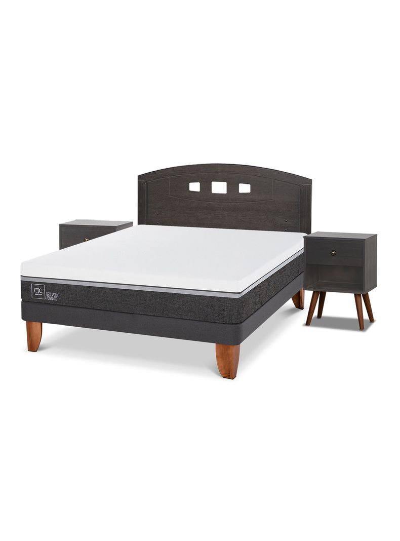 Cama Europea Ortopedic Advance 2 Plazas Set Gales Gris-0