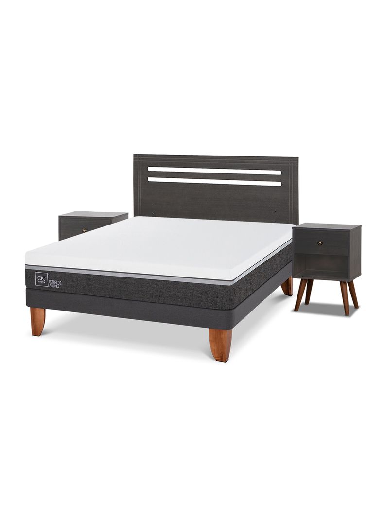 Cama Europea Ortopedic Advance 2 Plazas Munich Gris-0