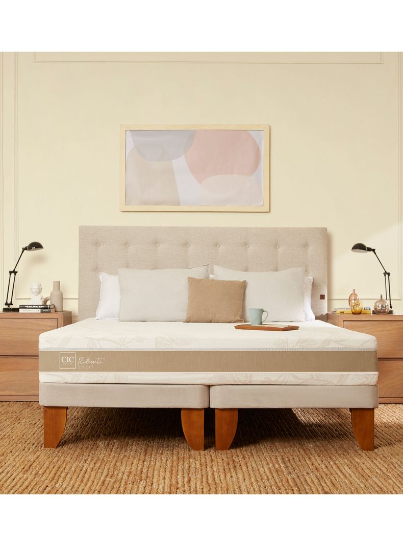 Cama Europea Rilassati Smart King Set Dublin Gris Gris-4