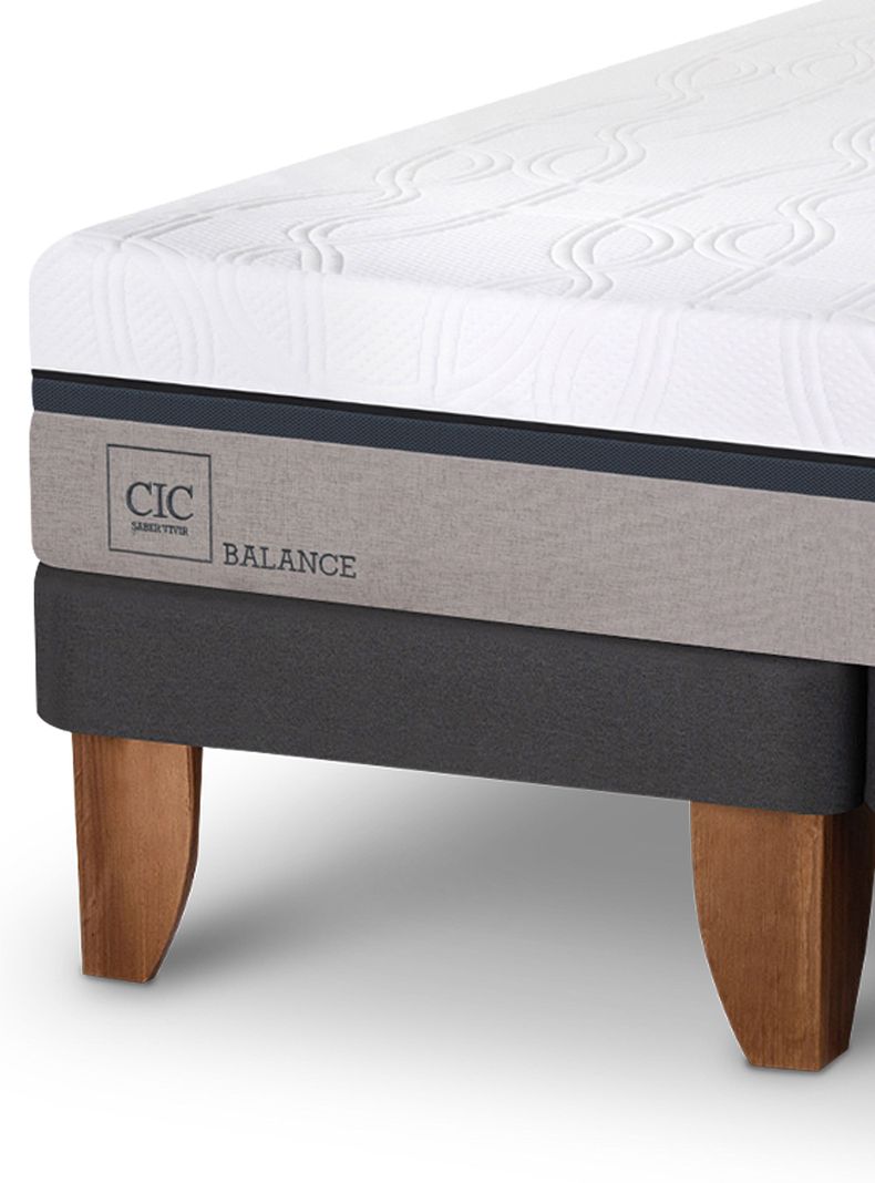 Cama Europea New Balance 2 Plazas Base Dividida Munich Gris-3