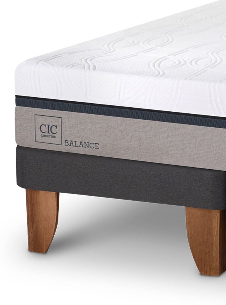 Cama Europea New Balance 2 Plazas Base Dividida Set Torino Gris-3
