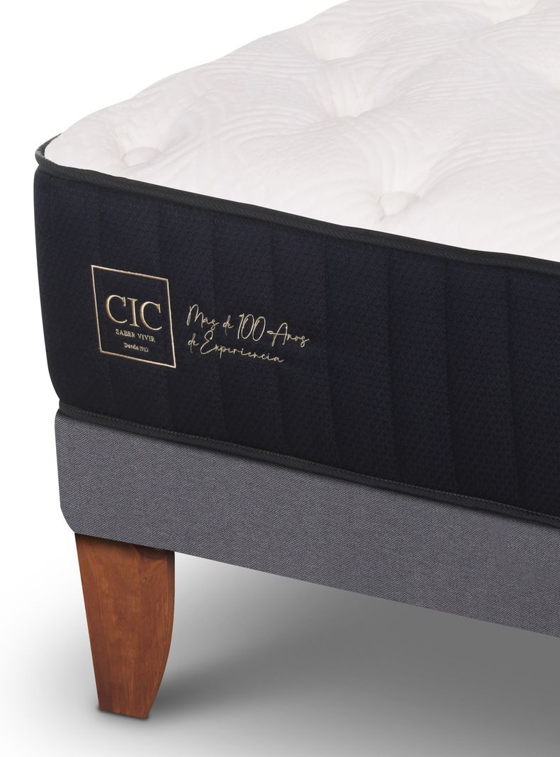 Cama Europea Premium 1.5 Plazas + Set Munich Gris-3
