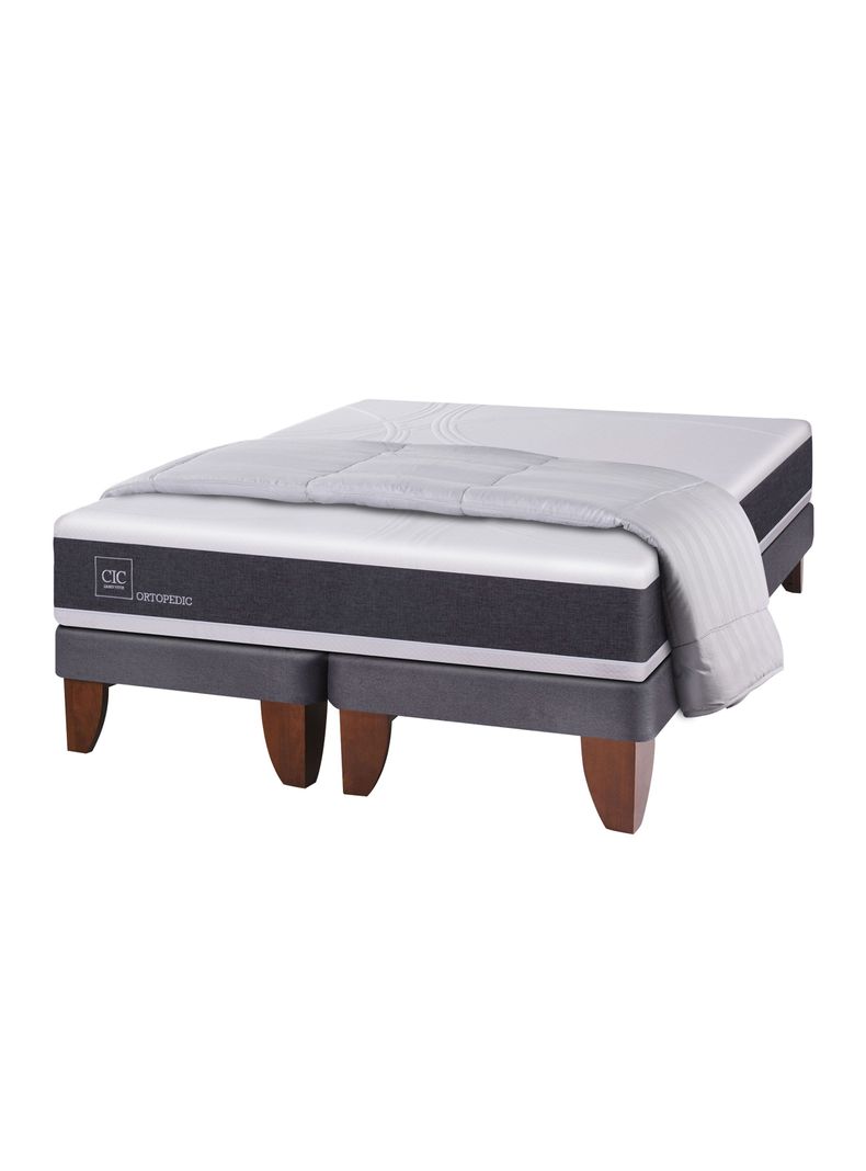 Cama Europea New Ortopedic 2 Plazas Base Dividida + Plumón-0