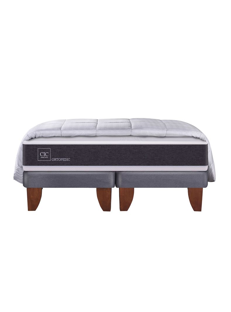 Cama Europea New Ortopedic 2 Plazas Base Dividida + Plumón-1