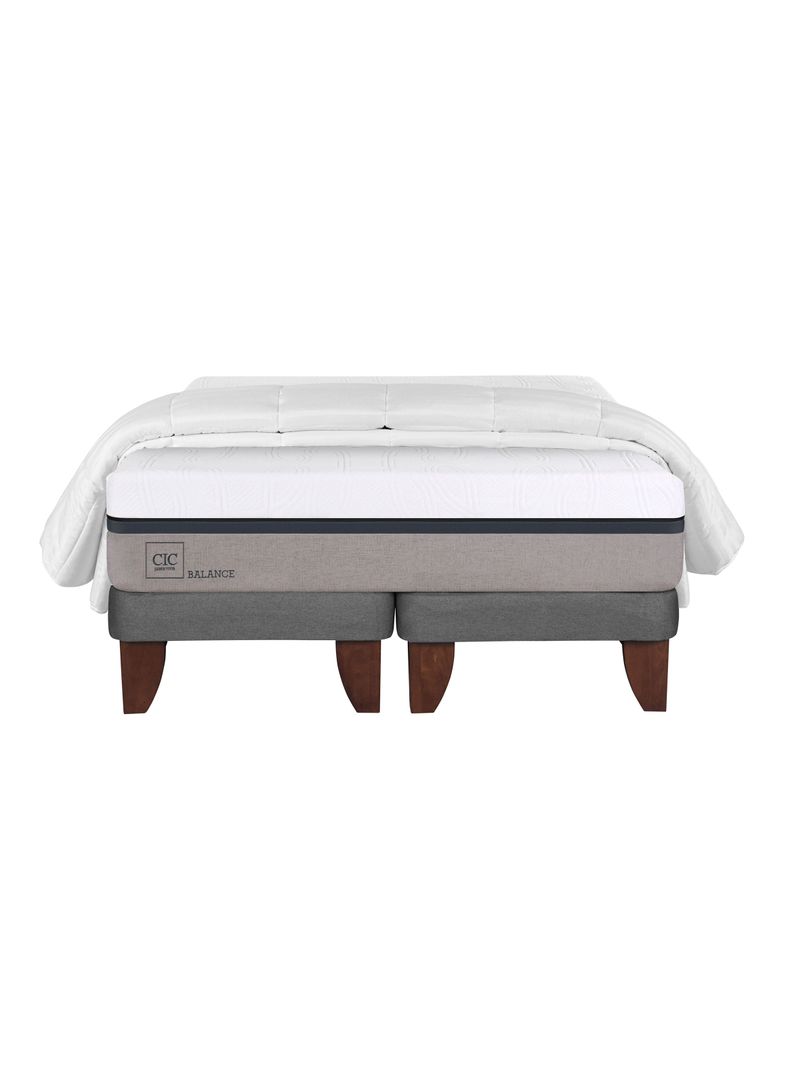 Cama Europea Balance 2 Plazas Base Dividida Plumón-1