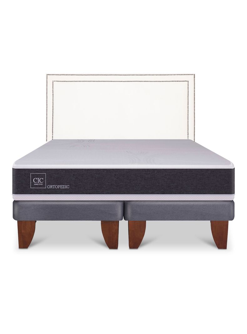 Cama Europea New Ortopedic 2 Plazas Base Dividida Respaldo Danubio-2