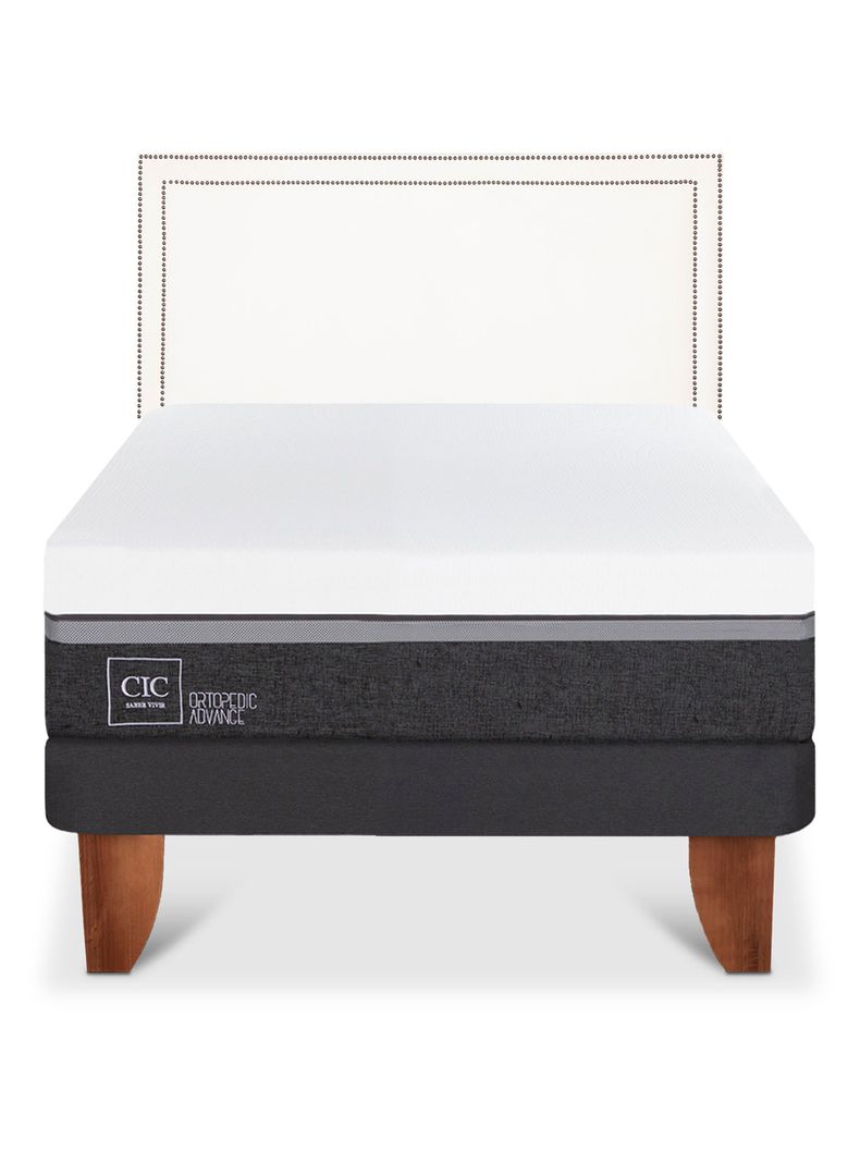 Cama Europea Ortopedic Advance 1.5 Plazas Respaldo Danubio-2