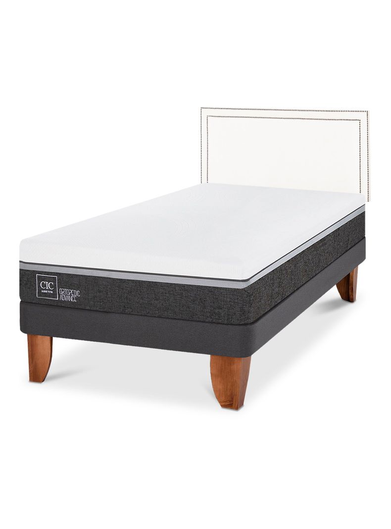 Cama Europea Ortopedic Advance 1.5 Plazas Respaldo Danubio-0