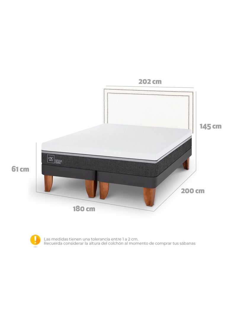 Cama Europea Balance King Respaldo Danubio-1