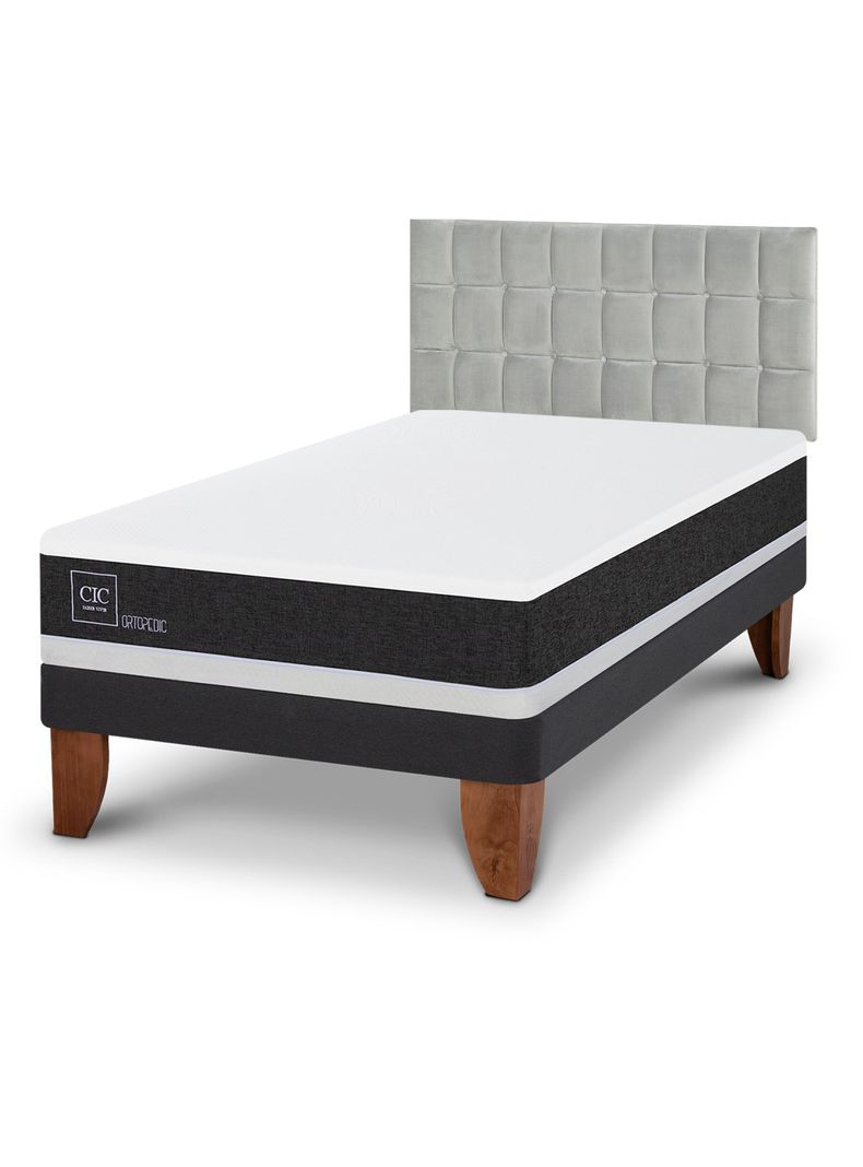 Cama Europea New Ortopedic 1.5 Plazas Respaldo Sile-0