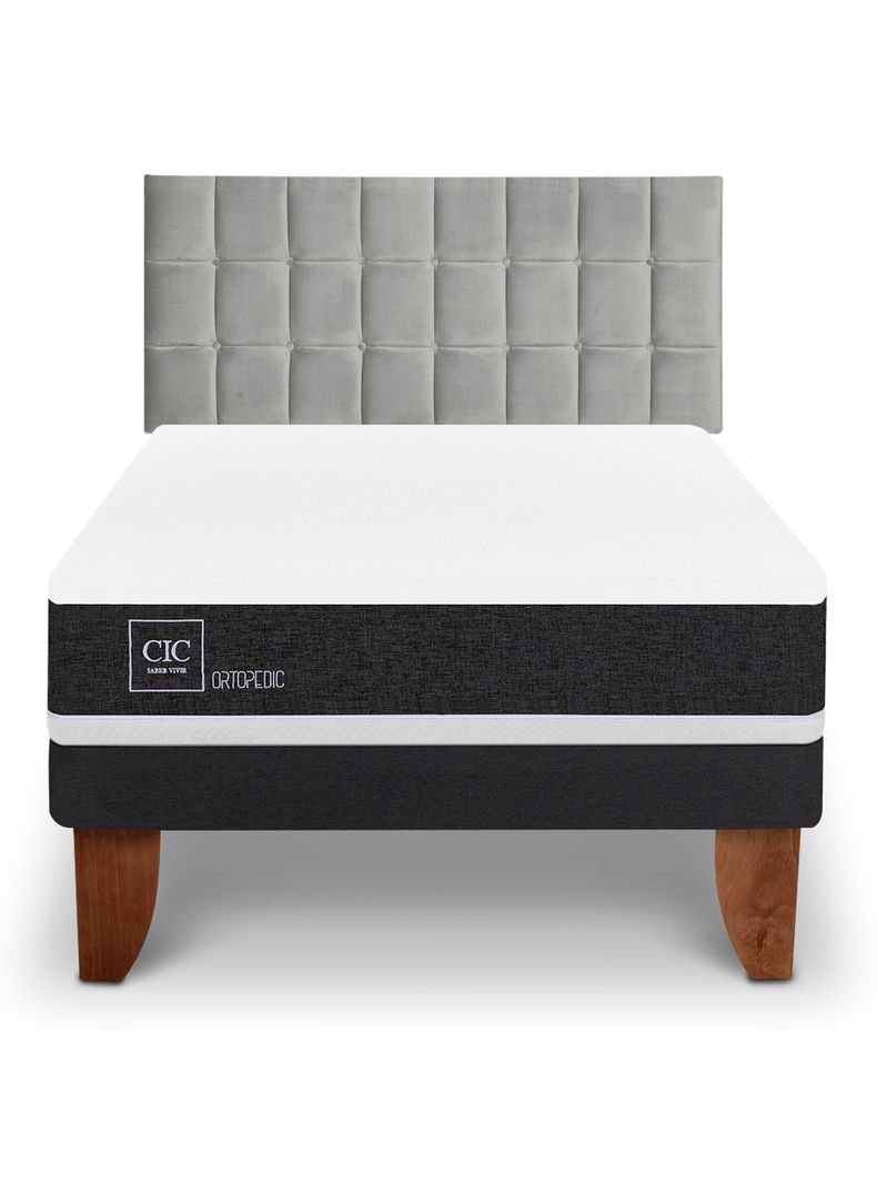 Cama Europea New Ortopedic 1.5 Plazas Respaldo Sile-2
