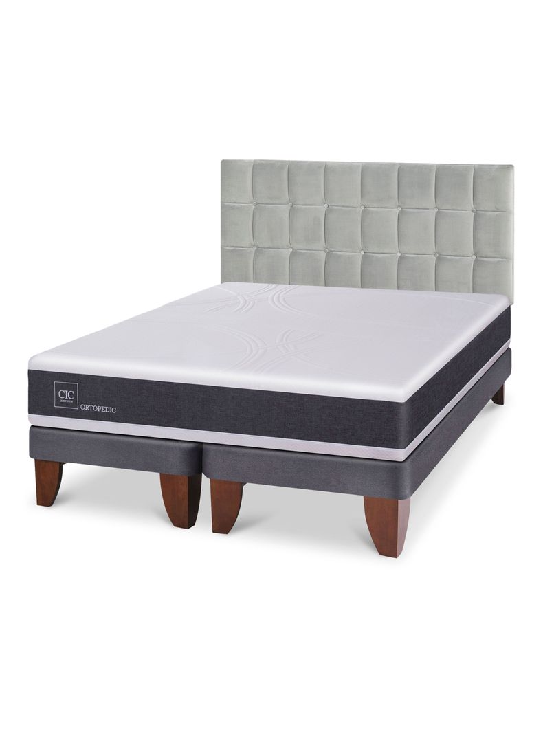 Cama Europea New Ortopedic 2 Plazas Base Dividida Respaldo Sile-0