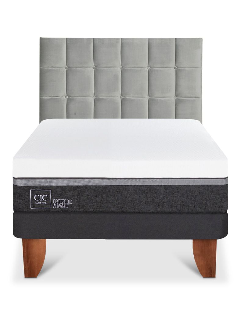 Cama Europea Ortopedic Advance 1.5 Plazas Respaldo Sile-2