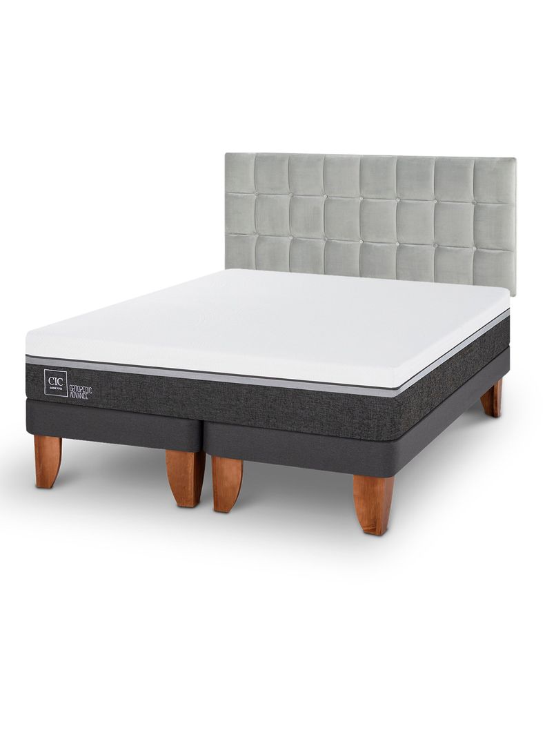 Cama Europea Ortopedic Advance 2 Plazas Base Dividida Respaldo Sile-0