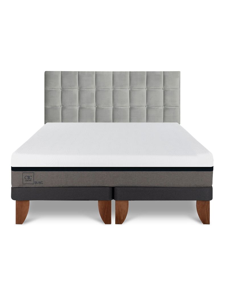Cama Europea Balance 2 Plazas Base Dividida Respaldo Sile-2
