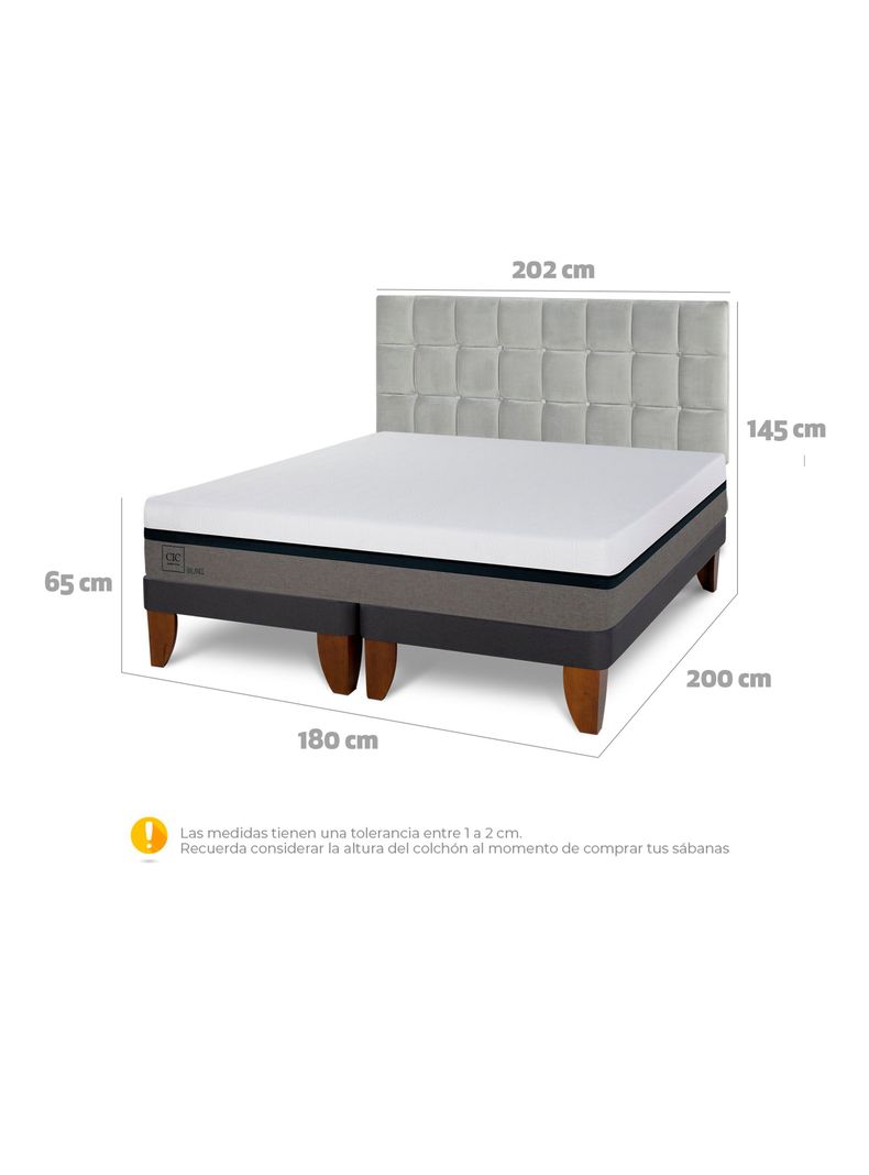 Cama Europea Balance King Respaldo Sile-1