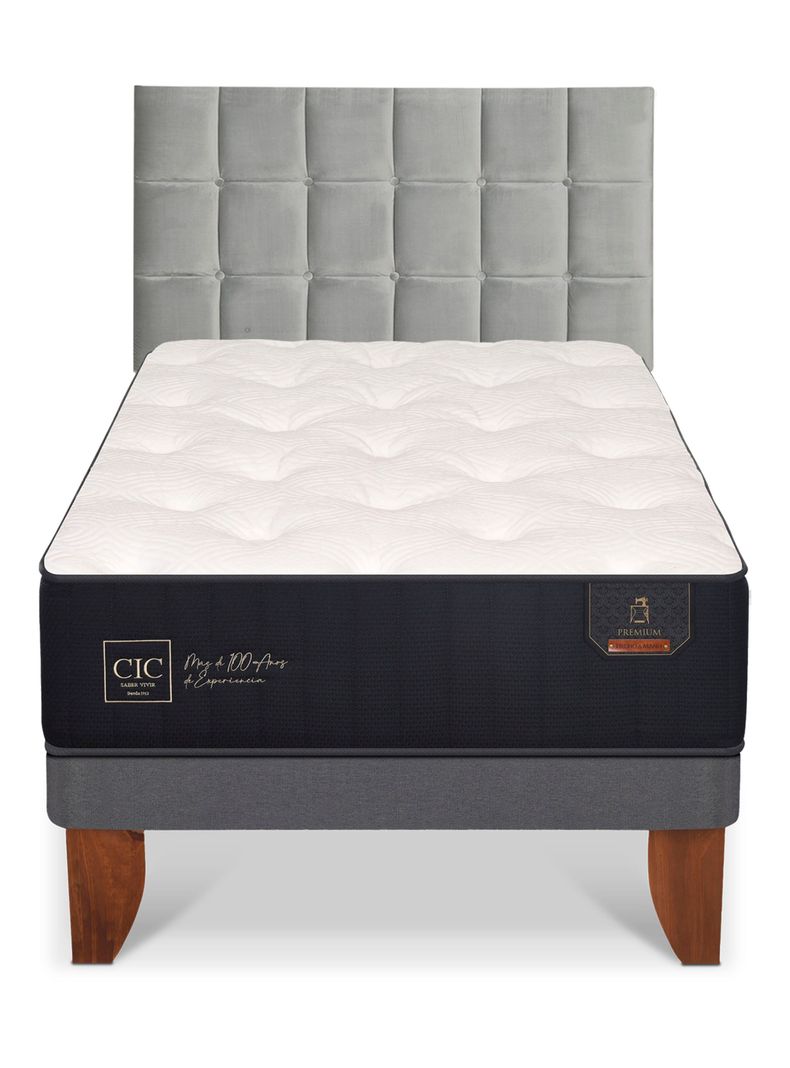 Cama Europea Premium 1.5 Plazas Respaldo Sile-2