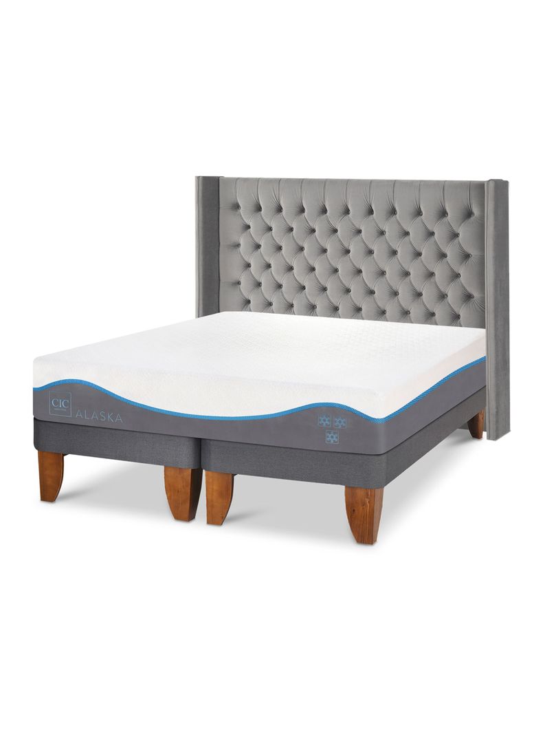 Cama Europea Alaska King Respaldo Sesia