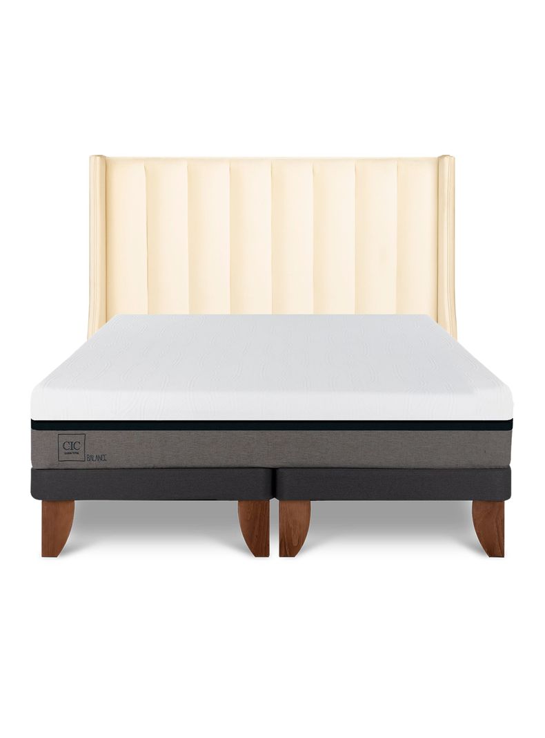 Cama Europea Balance 2 Plazas Base Dividida Respaldo Panaro-2