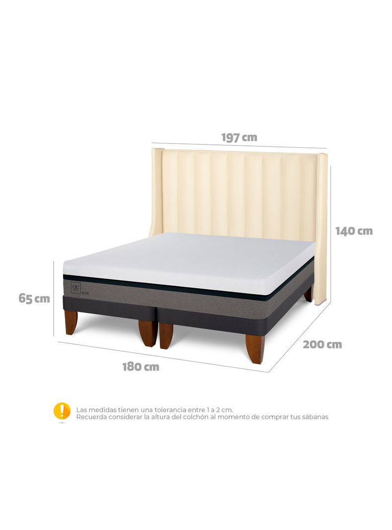 Cama Europea Balance King Respaldo Panaro-1