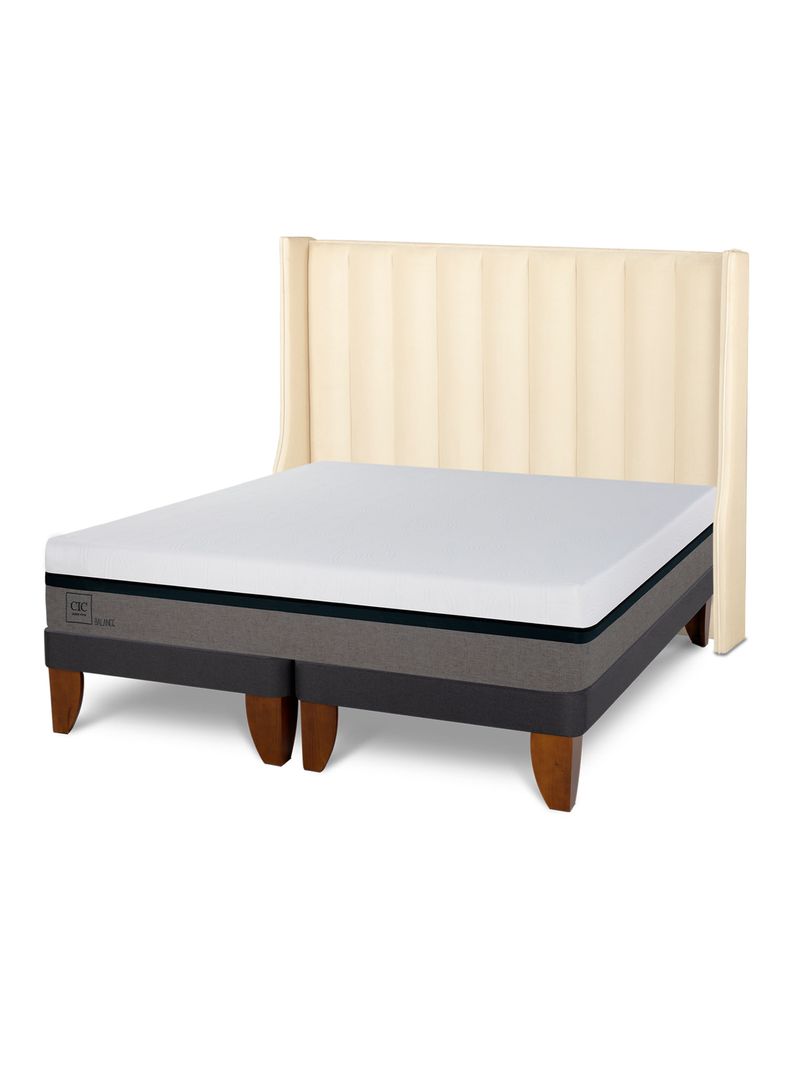 Cama Europea Balance King Respaldo Panaro-0