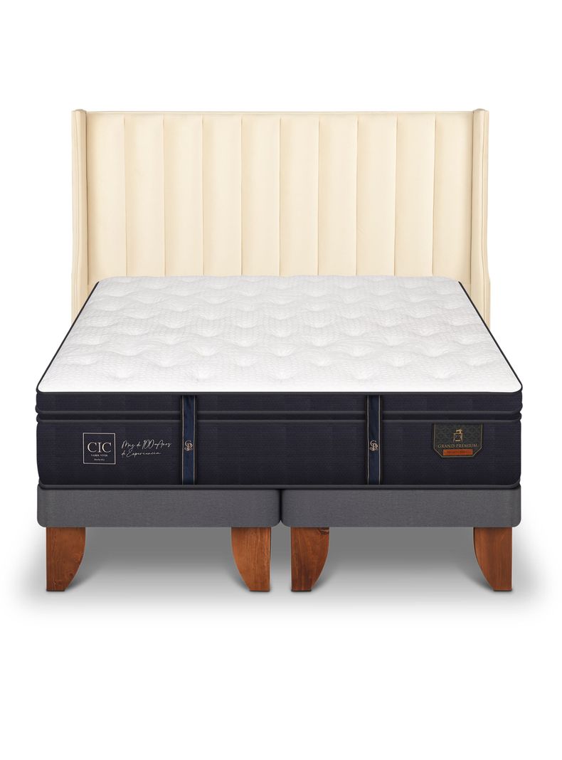 Cama Europea Grand Premium Súper King Respaldo Panaro-2