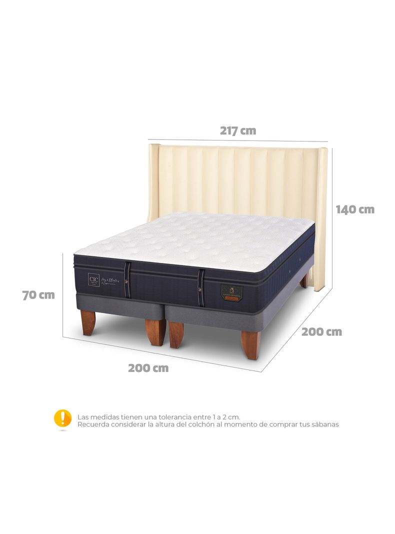 Cama Europea Grand Premium Súper King Respaldo Panaro-1