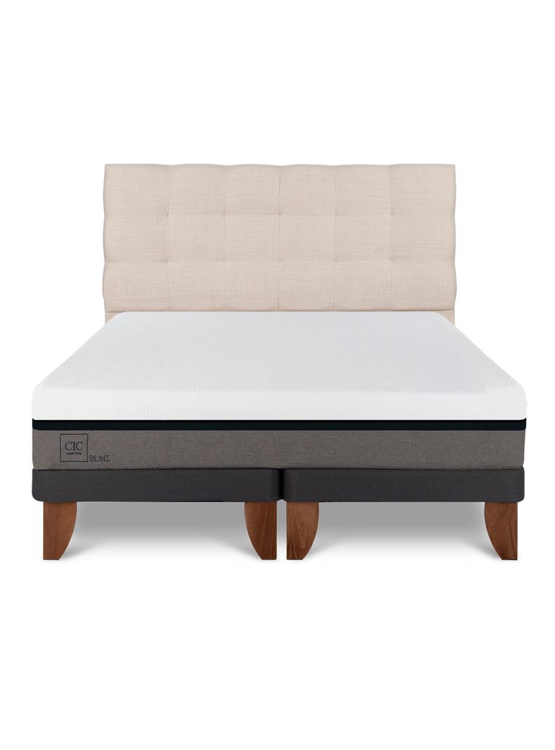 Cama Europea Balance 2 Plazas Base Dividida Respaldo Ebro-2
