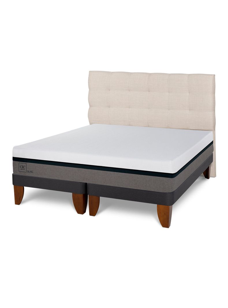 Cama Europea Balance 2 Plazas Base Dividida Respaldo Ebro-0