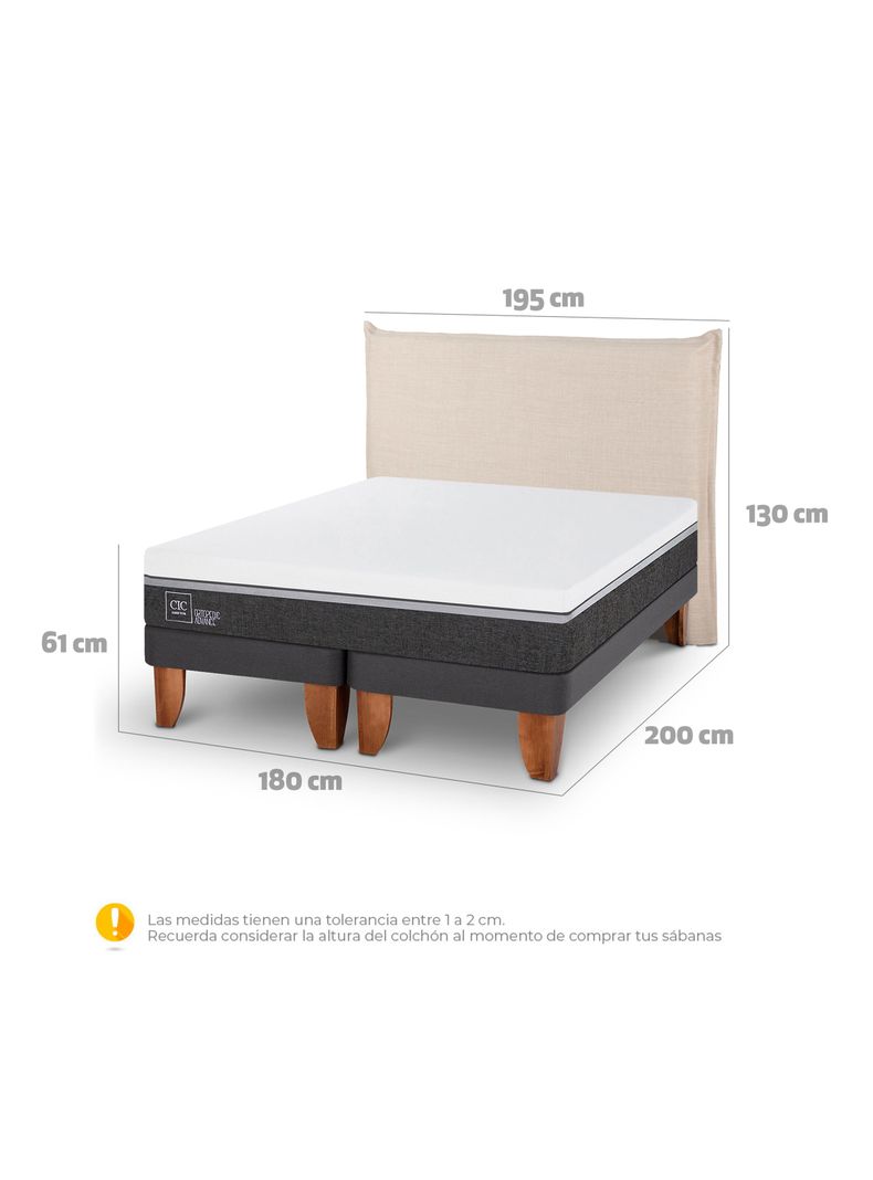Cama Europea Ortopedic Advance King Respaldo Tíber-1