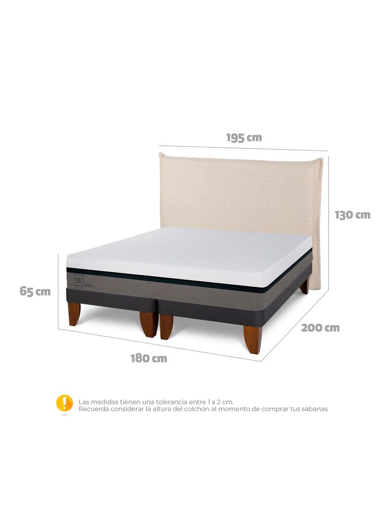 Cama Europea Balance King Respaldo Tíber-1