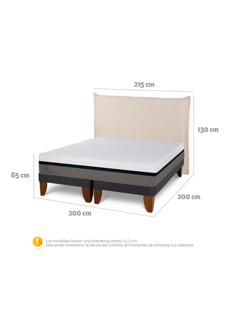 Cama Europea Balance Súper King Respaldo Tíber-1