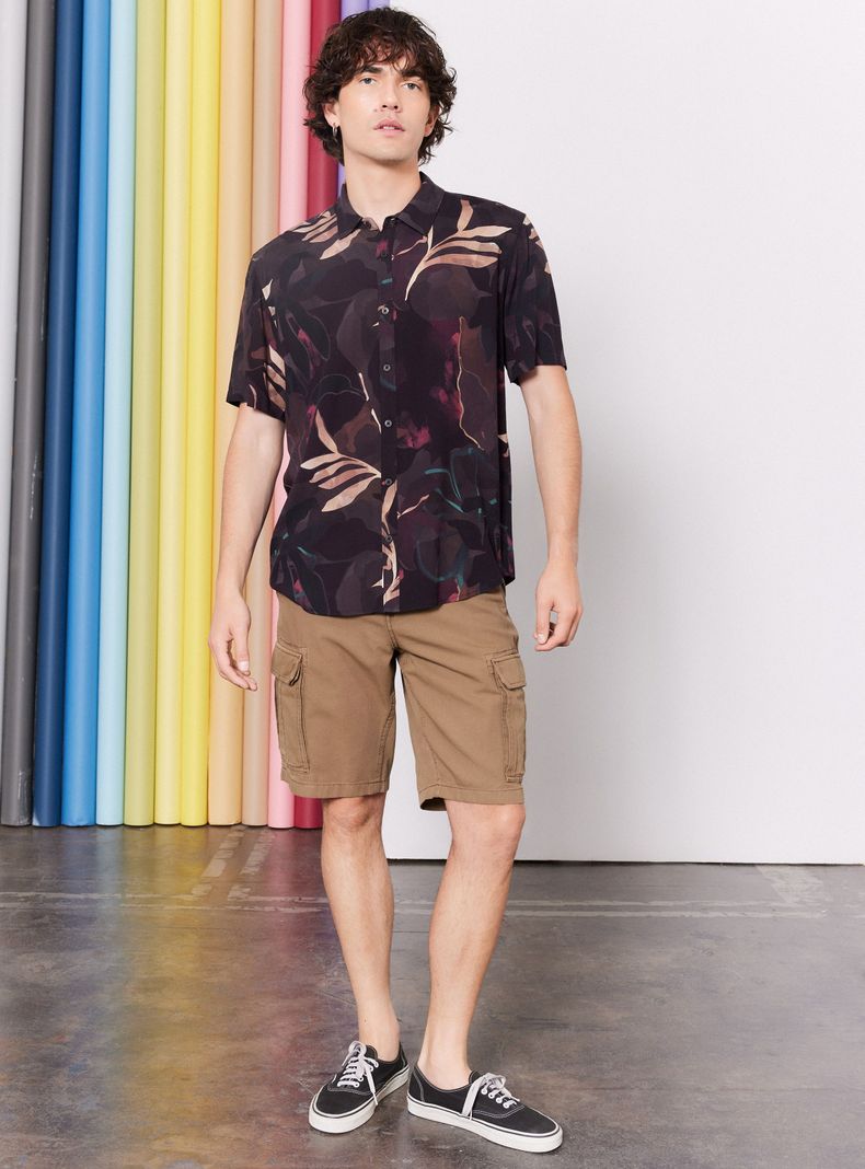 Camisa de Vestir Estampada-4