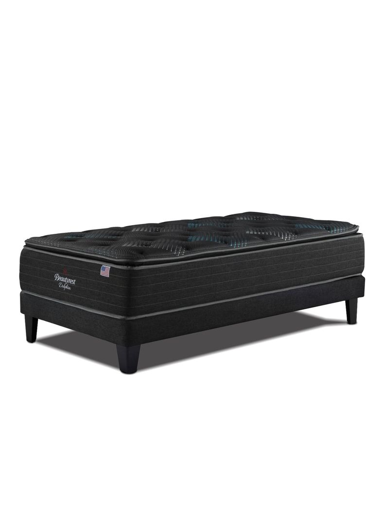 Cama Europea Dolphin 1.5 Plazas + Respaldo Tignes Marengo-1