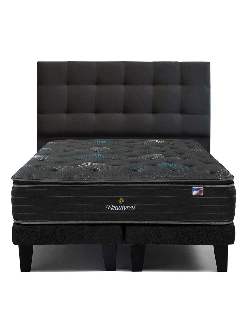 Cama Europea Dolphin King + Respaldo Tignes Marengo