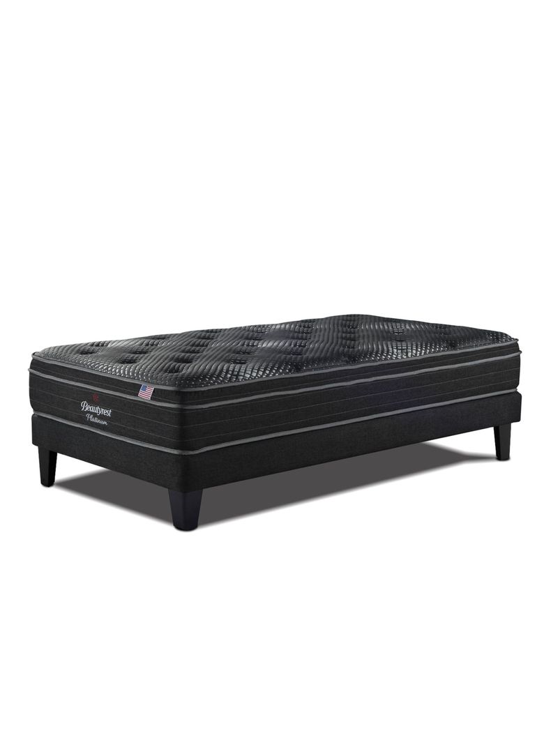 Cama Europea Platinum 1.5 Plazas + Respaldo Tignes Arena-1