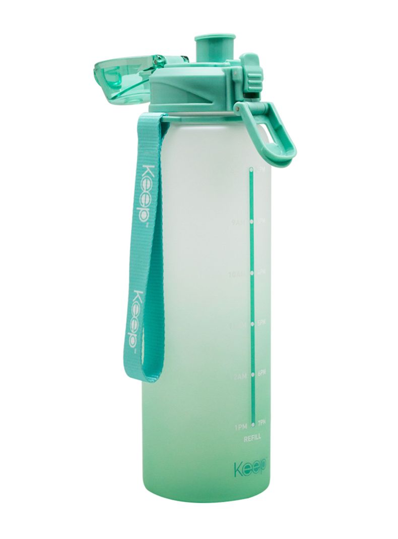 Botella Medidas Rubber 1 Litro Celeste-2