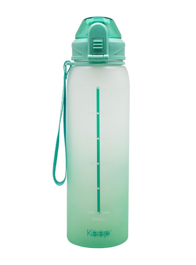 Botella Medidas Rubber 1 Litro Celeste-1