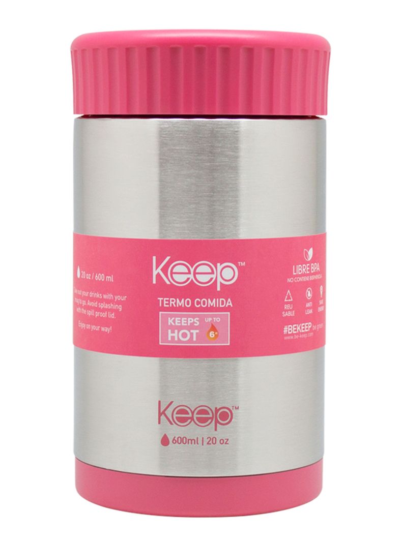 Termo Comida Col 600 ml Rosado-0