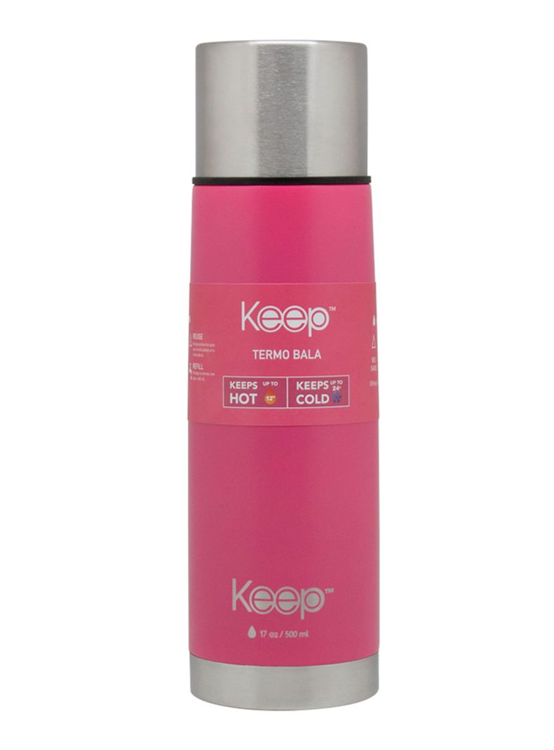 Termo Bala 500 ml Rubb Rosado-0