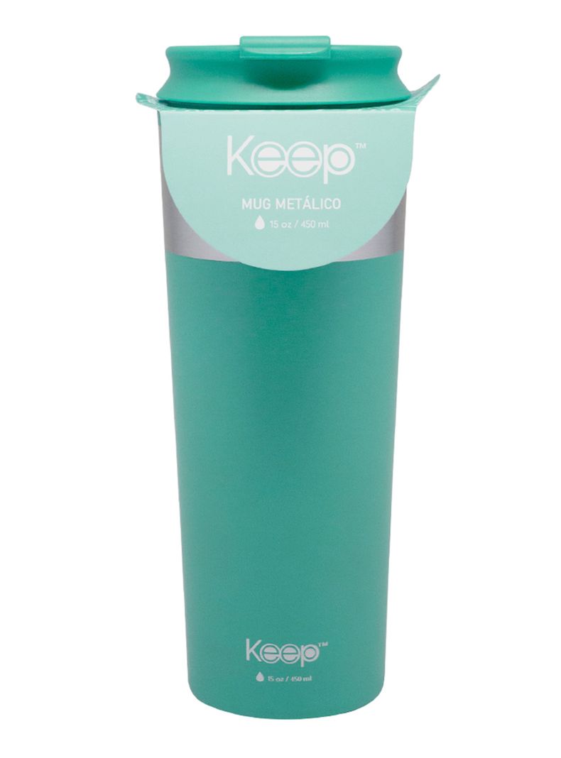 Mug Metálico 450 ml Celeste-0