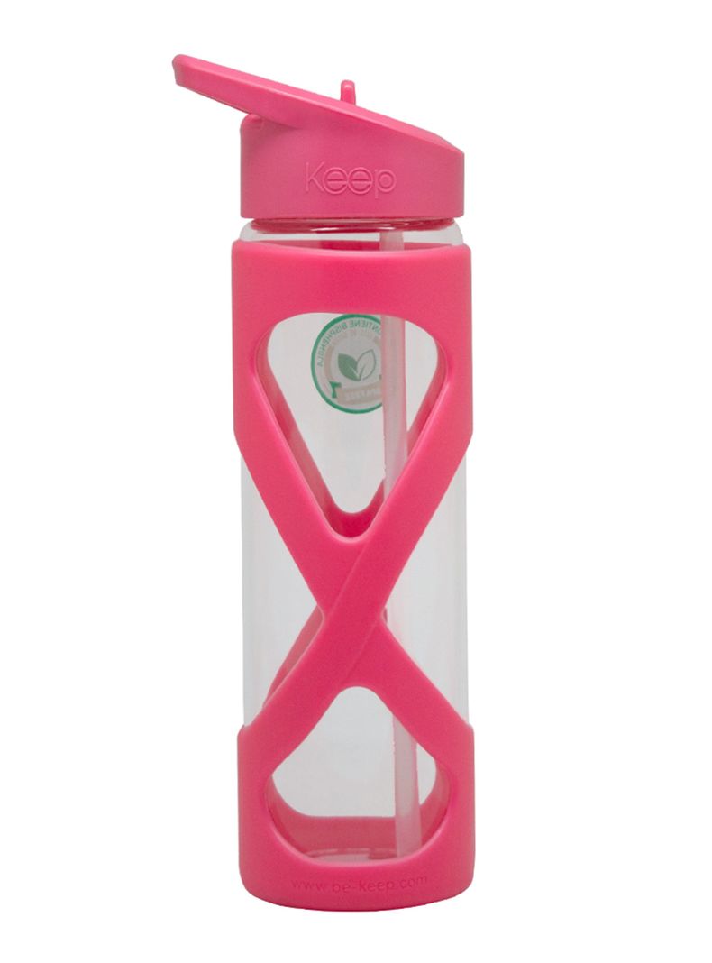 Botella Vidrio Rosado-0