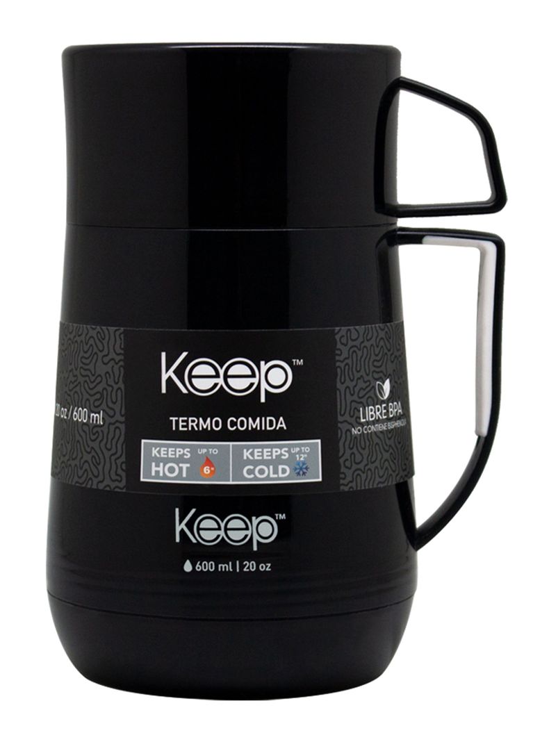 Termo Comida PP 600 ml Negro